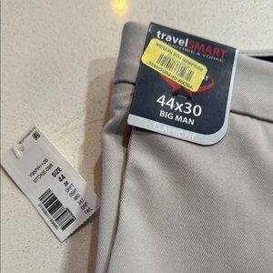 NWT Big Man TravelSMART Roundtree & York Men's Classic Flat Front Pant 44 x 30